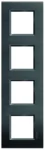 BTicino LNA4802M4AR LivingLight Abdeckrahmen 4-fach 2+2+2+2M Anthrazit