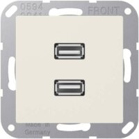 Jung MAA1153 Einsatz 2xUSB Serie AS weiß