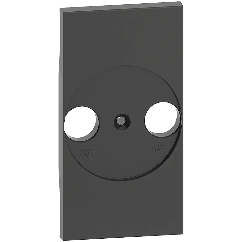 Legrand BTicino KG4212 LivingNow 2M Abdeckung TV-SAT-Dose in der Farbausführung Black