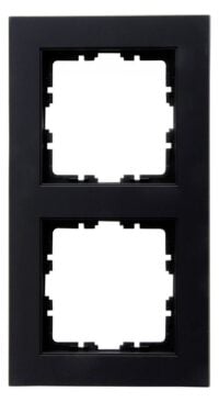 Kopp 402650007 HK07-Abdeckrahmen 2-fach Farbe:schwarz matt