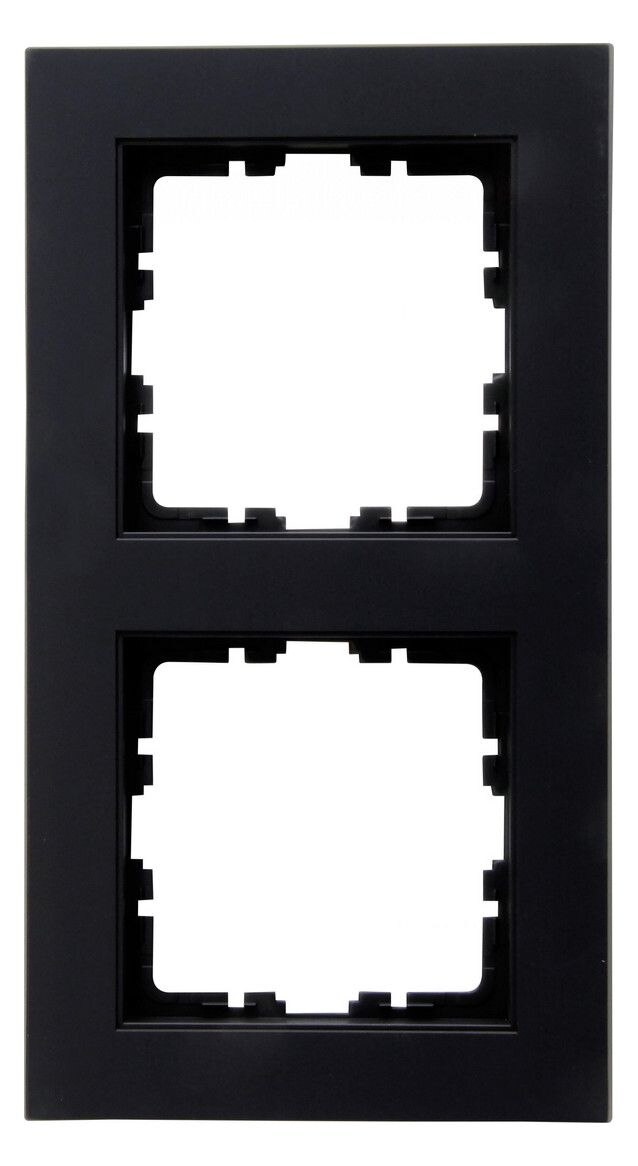 Kopp Kopp 402650007 HK07-Abdeckrahmen 2-fach Farbe:schwarz matt