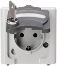 Kopp 104256004 Schutzkontsteckd AP-FR 1-fach 16A Typ8 IP44 Blueelectric grau