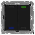MDT KNX Taster 2-fach Light 55 schwarz matt Neutral BE-TAL55T206.01