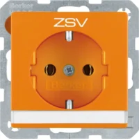 Berker SCHUKO-Steckdose mit Beschriftungsfeld 47506014