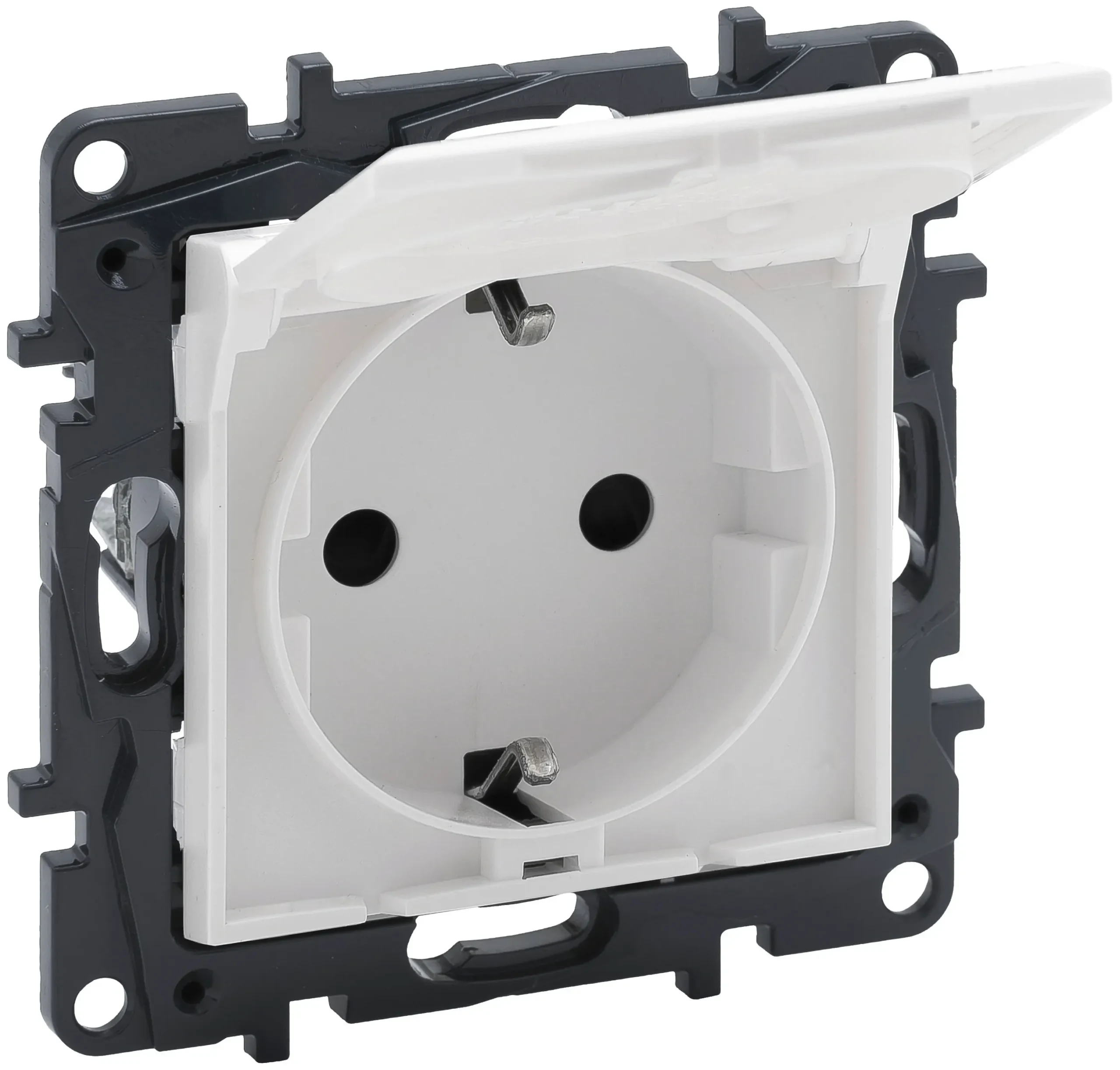 Legrand Legrand 864163 Schuko Steckdose Ber. schutz Klappdeckel Niloe Step ultraweiß