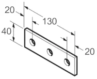 Legrand SB508 Flachverbinder 3-Loch 130x40 tauchfeuerverzinkt