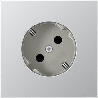 Jung SCHUKO-Steckdose alu 16A 250V 45G AL 2520-45