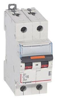 Legrand 409820 DX3 LS-Schalter D 16A 2-polig 25kA 400VAC 2TE