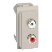 BTicino KM4269R LivingNow 1M Audio Anschlussbuchse RCA rot/weiß Sand