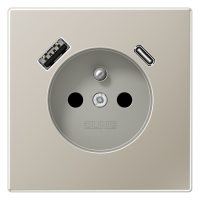 Jung ES1520F-15CA Steckdose Frz/Belg m.USB Typ AC