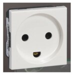 Legrand 077508 Steckdose 2P+E dänischer Stand. 13A mit erhöht Berührungsschutz Mosaic weiß