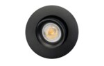 SG LEUCHTEN LED-Einbaustrahler 5W Konverter JUNISTAR 905254 dimmbar 1LED schwarz 3000K weiß schwarz