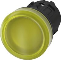 Siemens 3SU1001-6AA30-0AA0 Leuchtmelder 22mm rund Kunststoff gelb Linse glatt