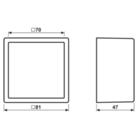 Jung LS 581 A LG AP-Kappe 1-fach Serie LS lichtgrau