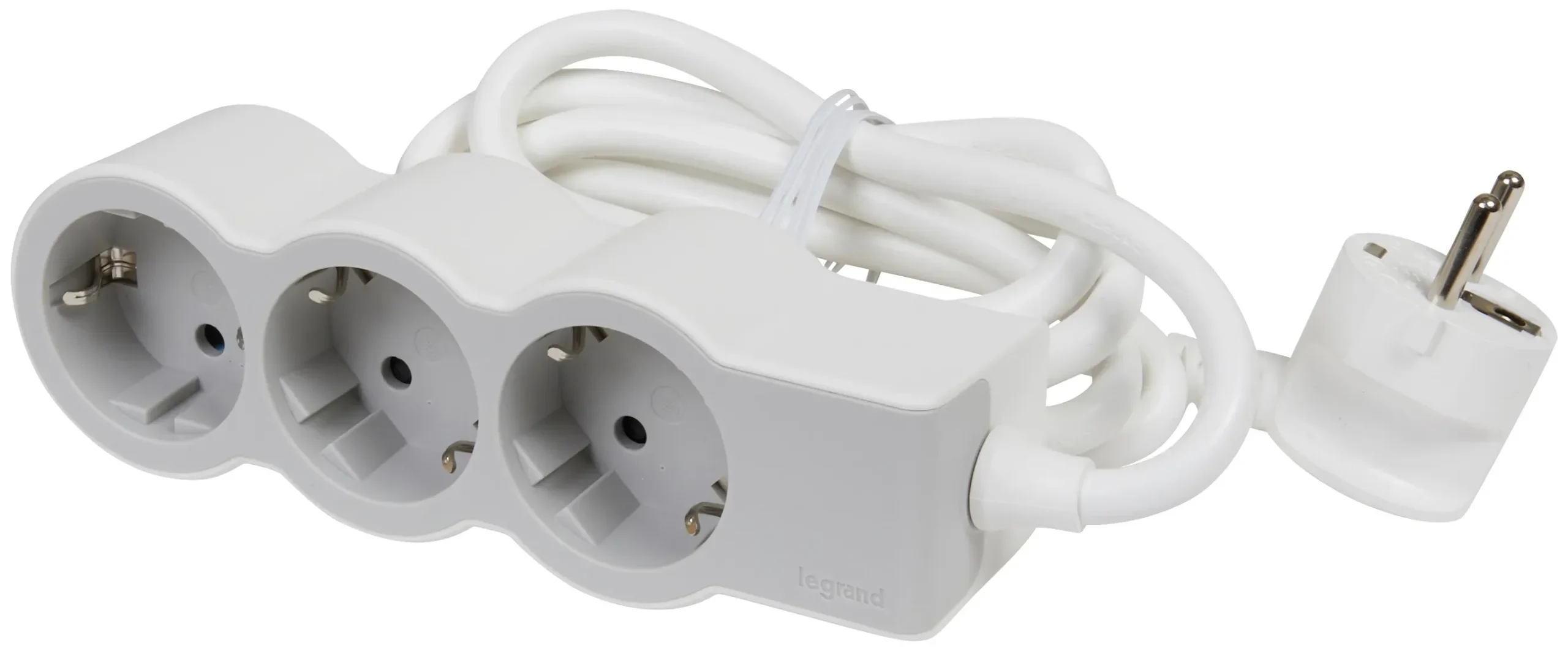 Legrand Legrand 694567 Flache Steckdosenleiste 3xSDO 5m Kabel ultraweiß/grau