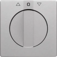 Berker Zentralstück mit Drehknopf Jalousie Q.1/Q.3 aluminium 1080608400