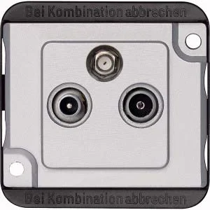 Merten Merten Sat-Antennendose PANZER 3-fach, mattsilber 259160