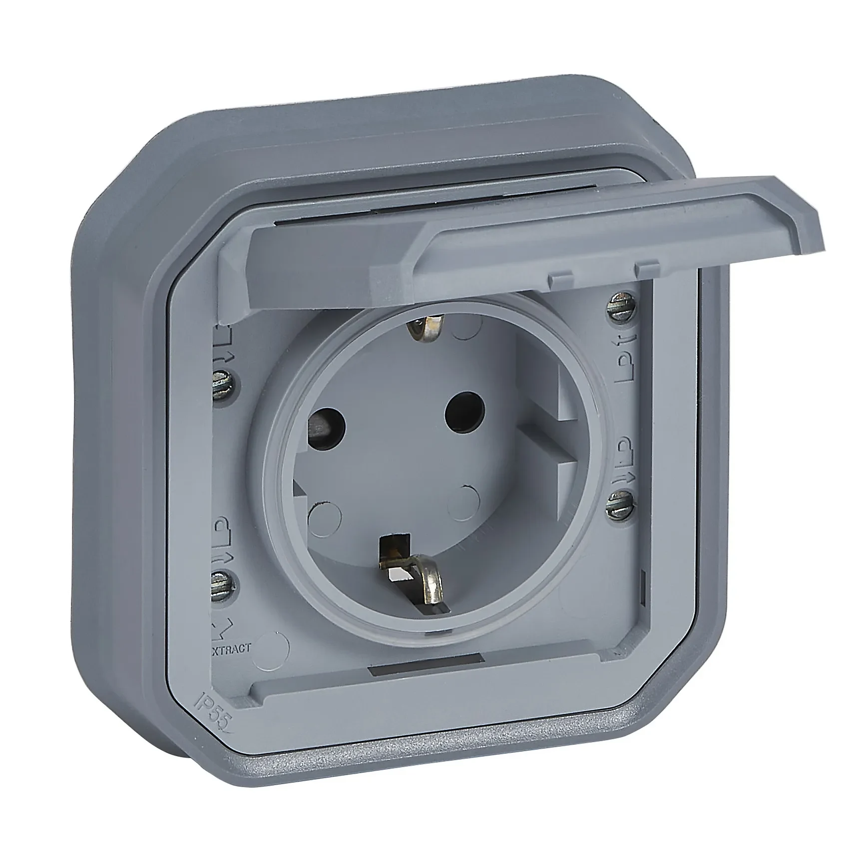 Legrand Legrand 069833L Plexo New FRUP Schutzkontakt-Steckdose Schraubkl.(SK)