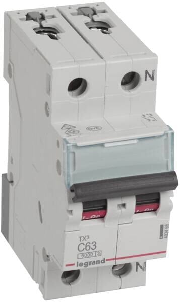 Legrand 403465 TX3 LS-Schalter C 63A 1-polig+N 6kA 230VAC 2TE