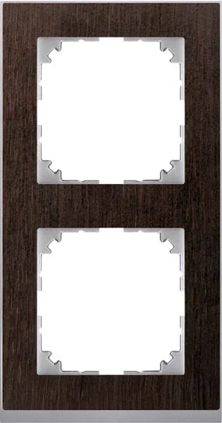 Merten Merten Decor-Rahmen 2-fach Wenge/aluminium MEG4020-3671