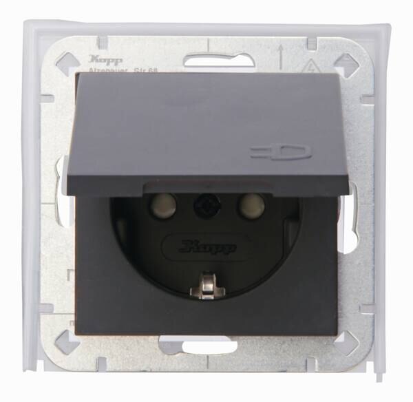 Kopp Kopp 954015008 UP-FR SteckdoseHK07.1-fach anthraz