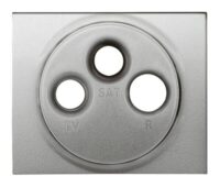 Legrand 771389 Abdeckung Antennen- Steckdose 3-Loch Galea soft Aluminium