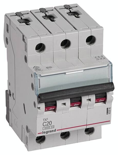 Legrand Legrand 403546 TX3 LS-Schalter C 20A 3-polig 6kA 400VAC 3TE