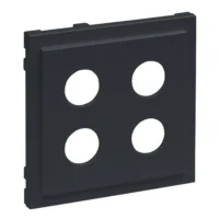 Legrand 765479 SEANO Abdeckung Lautsprecher 2-fach m.4 mm-Buchse Anthrazit