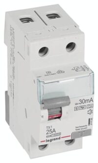 Legrand 411595 TX3 Fi-Schalter 25A 2-polig 30mA Typ F-G 230VAC 2TE