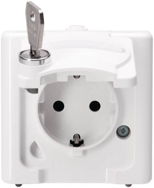 Kopp 104202005 Schutzkontsteckd AP-FR 1-fach 16A Typ8 IP44 Blueelectric arktis