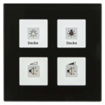 MDT technologies Glastaster Plus 4-fach schwarz, mit Temp Sensor BE-GTT4S.01