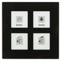 MDT technologies Glastaster Plus 4-fach schwarz, mit Temp Sensor BE-GTT4S.01