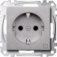 Merten SCHUKO-Steckdose alu Kennz.Waschmaschine MEG2352-0460