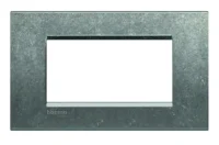 BTicino LNA4804NA LivingLight Abdeck- rahmen für Kompaktinstallation 4M Aluminium Natur