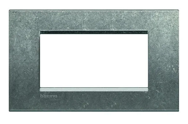 BTicino LNA4804NA LivingLight Abdeck- rahmen für Kompaktinstallation 4M Aluminium Natur