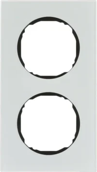 Berker Rahmen 2-fach flach Glas polarweiß 10122609