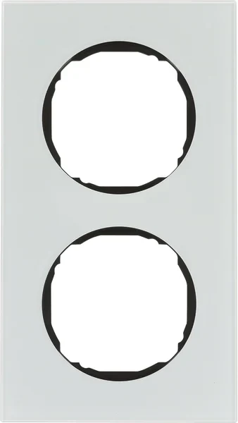 Berker Berker Rahmen 2-fach flach Glas polarweiß 10122609