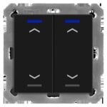 MDT KNX Taster 2-fach Light 55 schwarz matt Jalousie BE-TAL55T206.A1