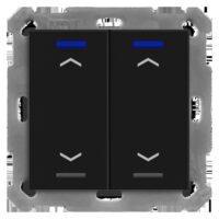 MDT KNX Taster 2-fach Light 55 schwarz matt Jalousie BE-TAL55T206.A1