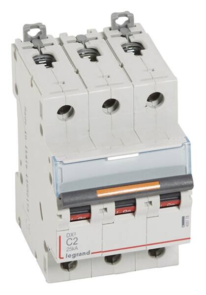 Legrand Legrand 409778 DX3 LS-Schalter C 2A 3-polig 25kA 400VAC 3TE