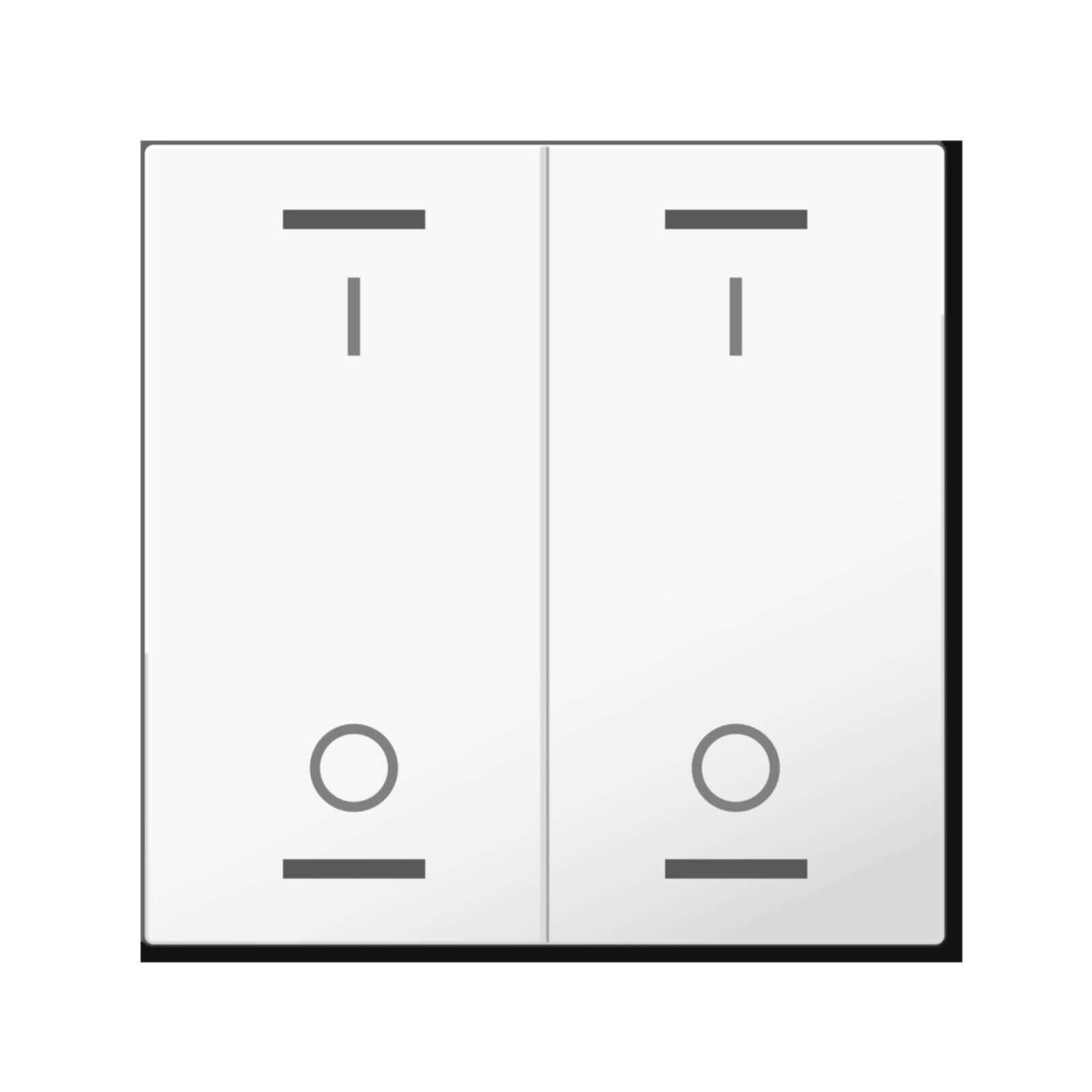 MDT Wippe für KNX Taster Light 55 reinweiß glänzend Schalter BE-TAL55W202.B1