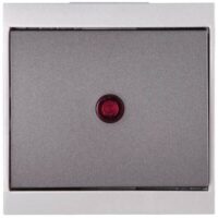 Kopp 621665084 Kontrollschalter mit Linse beleuchtet10AX 250V Malta anthrazit-silber