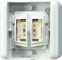 Jung KNX Taster BA 2-fach Mittenstellung 8472.02 LEDW