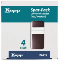 Kopp 652626010 Universalschalter 10AX 250V Paris Pack:4 palisander-braun