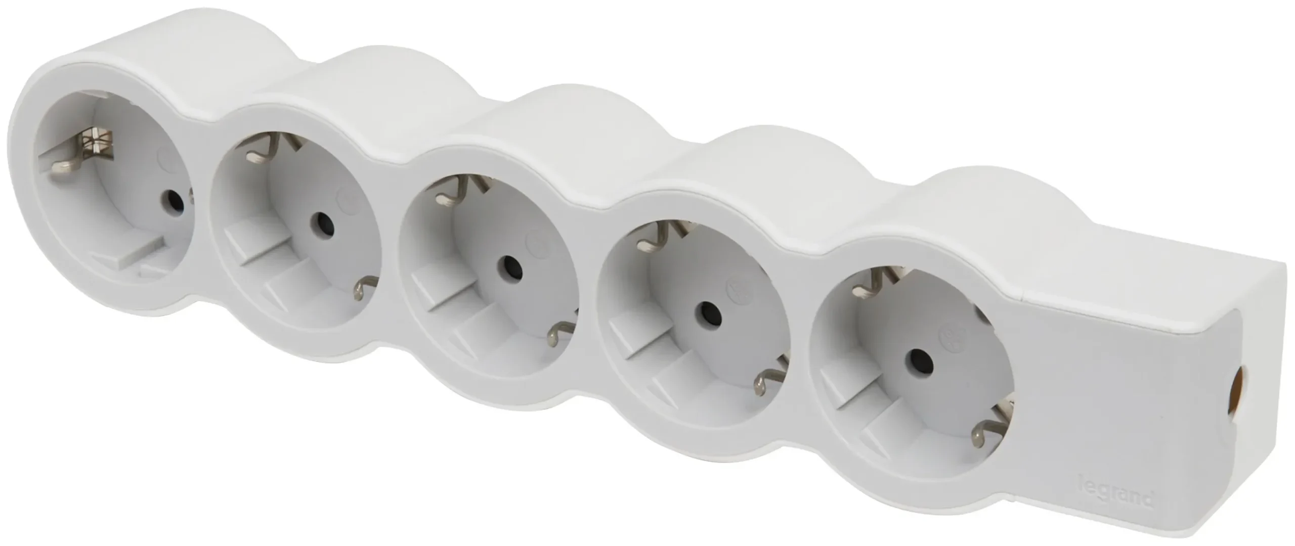 Legrand Legrand 694577 Flache Steckdosenleiste 5xSDO ohne Kabel ultraweiß/grau