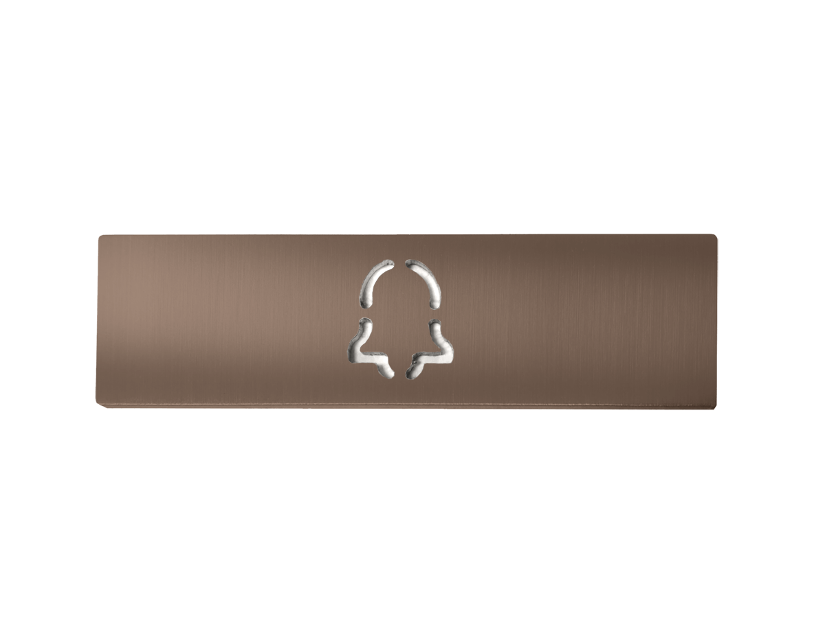 Doorbird DoorBird D21x Namensschild für eine Ruftaste, Glockensymbol – Bronze-Optik (PVD)