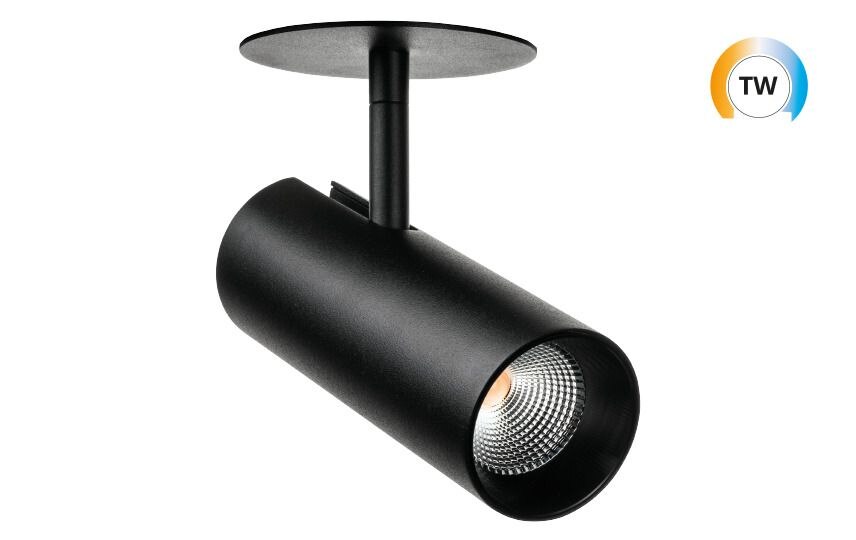 SG Leuchten SG LEUCHTEN LED-Einbaustrahler 13W Konverter 320727 dimmbar 1LED schwarz 2000-4000K weiß 620lm