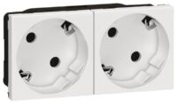 Legrand 077253 Schuko Steckdose 45° 3-fach 6-modulig Mosaic weiß