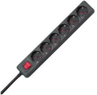 Kopp 120915006 TSD 6-fach Sch KiSi1,5qmm schwarz