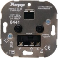 Kopp 844100000 Doppel-Dimmer 2x15-120W/VA